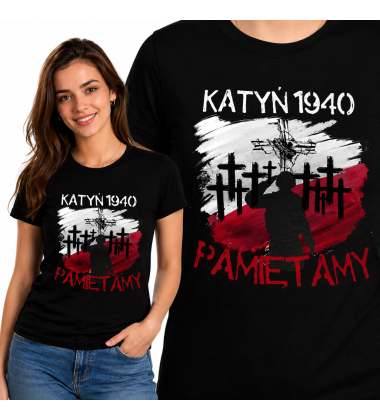 KOSZULKA DAMSKA PATRIOTYCZNI KATYŃ PAMIETAMY